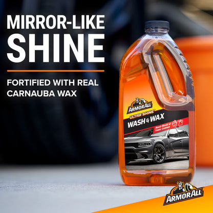 (2 Pack)  Ultra Shine Car Wash and Wax for Car Detailing, 64 Fl Oz Bottle​