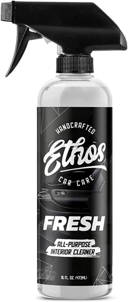 Ethos FRESH - All Purpose Interior Cleaner Car Detailing Kit, Detailing Spray - Car Interior Detailing - Interior Cleaner for Cars, Trucks, Suvs, Jeeps, Motorcycles, Rvs & More